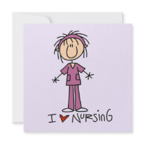 I Love Nursing T-shirts and Gifts Custom Announcements