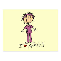 I Love Nursing Tshirts and Gifts Post Card