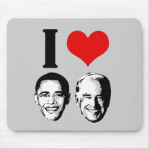 I Love Obama Biden Mouse Pads
