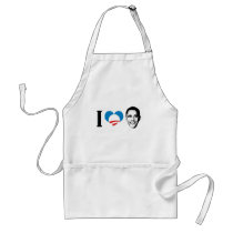 I Love Obama blue plain Aprons