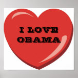 I LOVE OBAMA POLITICALPOSTER posters