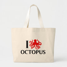 I Love Octopus Bags