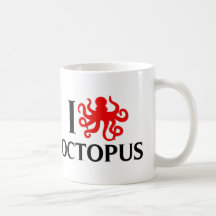 I Love Octopus Mugs