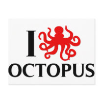 I Love Octopus Post Cards