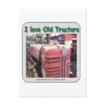 I love old International Harvester tractors Postcard