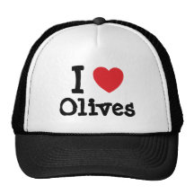 I love Olives heart T-Shirt Hats