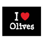 I love Olives heart T-Shirt Post Card