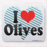 I Love Olives Mousepads