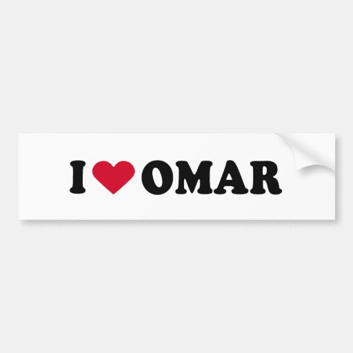 I LOVE OMAR BUMPER STICKER