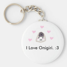 I love Onigiri Key Chain