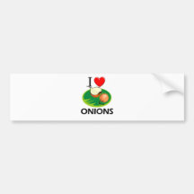 I Love Onions Bumper Sticker