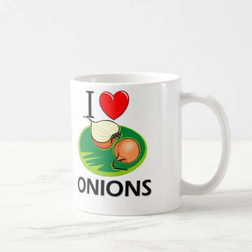 I Love Onions Coffee Mugs