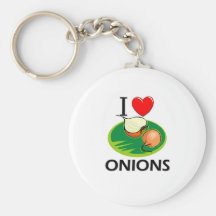 I Love Onions Keychains
