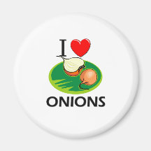 I Love Onions Refrigerator Magnet