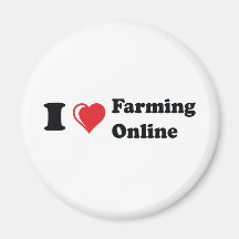 i love online farming fridge magnets