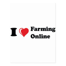 i love online farming postcards