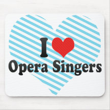 I Love Opera Singers Mousepad