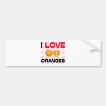I Love Oranges Bumper Sticker