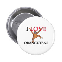 I Love Orangutans Pins