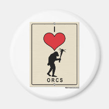 I Love Orcs Magnets