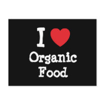 I love Organic Food heart custom personalized