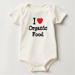 I love Organic Food heart custom personalized t-shirts