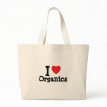 I love Organics heart custom personalized bags