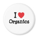 I love Organics heart custom personalized magnets