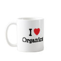 I love Organics heart custom personalized mugs