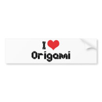 I Love Origami Bumper Stickers
