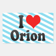 I love Orion Rectangle Sticker