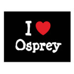 I love Osprey heart custom personalized Post Cards