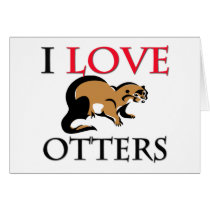 I Love Otters cards