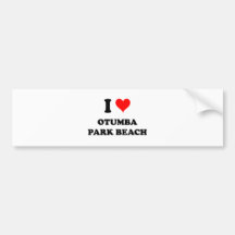 I Love Otumba Park Beach Wisconsin Bumper Sticker