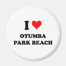 I Love Otumba Park Beach Wisconsin Fridge Magnets