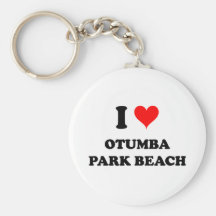 I Love Otumba Park Beach Wisconsin Key Chain