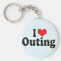I Love Outing Key Chain