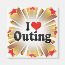 I Love Outing Magnets