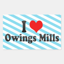 I Love Owings Mills, United States Stickers