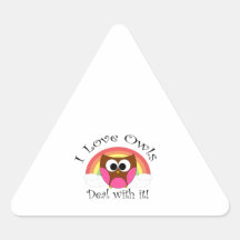 I love owls deal with it stickers