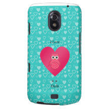 I love owls turquoise hearts galaxy nexus covers