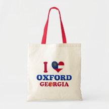 I Love Oxford, Georgia Tote Bags