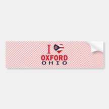 I love Oxford, Ohio Bumper Sticker