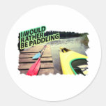 I Love Paddling Design 2 Round Sticker