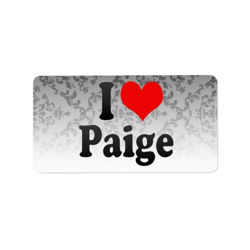 I love Paige Custom Address Label