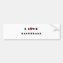 I Love Paintball.png Bumper Stickers