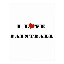 I Love Paintball.png Postcards