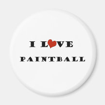 I Love Paintball.png Refrigerator Magnets