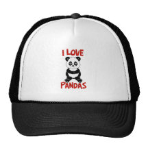 I Love Pandas Trucker Hats