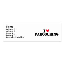 I love Parcouring Business Card Template